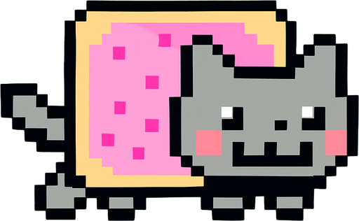 NYAN CAT.
In-Game asset.  2d.  High contrast.  No shadows