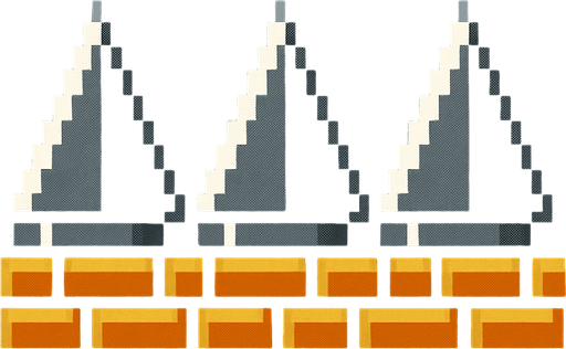 Mario style spikes NES..
High contrast