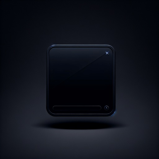 a basic empty ui popup with a black background.
Single Game Texture. In-Game asset. 2d. Blank background. High contrast. No shadows.