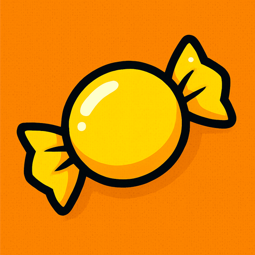 Yellow candy.
In-Game asset.  2d.  High contrast.  No shadows