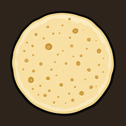 Raw pancake perfect circle 2d 2d 2d topdown view topdown view.
In-Game asset.  2d.  High contrast.  No shadows