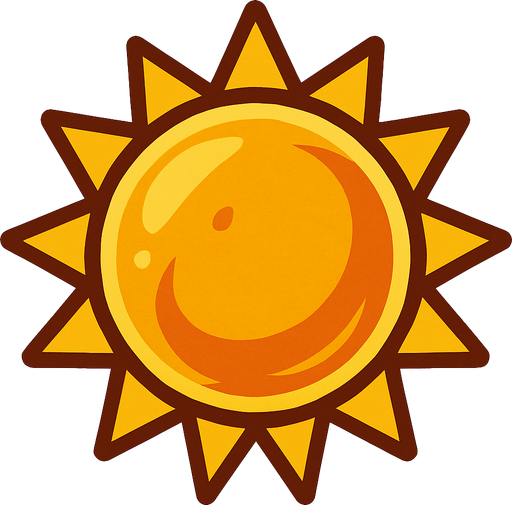 sun.
In-Game asset.  2d.  High contrast.  No shadows