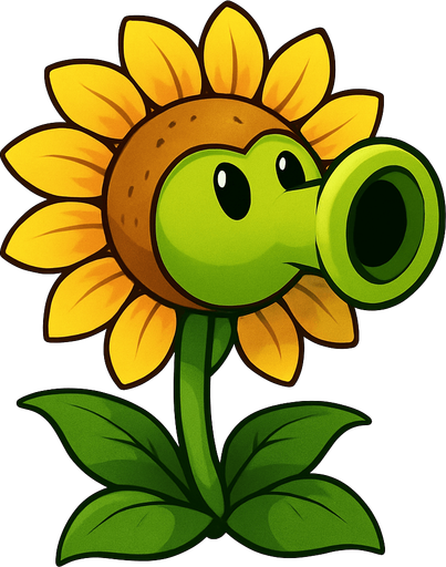Un lanza guisantes fusionado cun un girasol de plantas vs zombies fusion.
In-Game asset.  No shadows