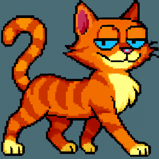cambia la posicion de las piernas como si hubiese dado un paso con el mismo estilo pixel art