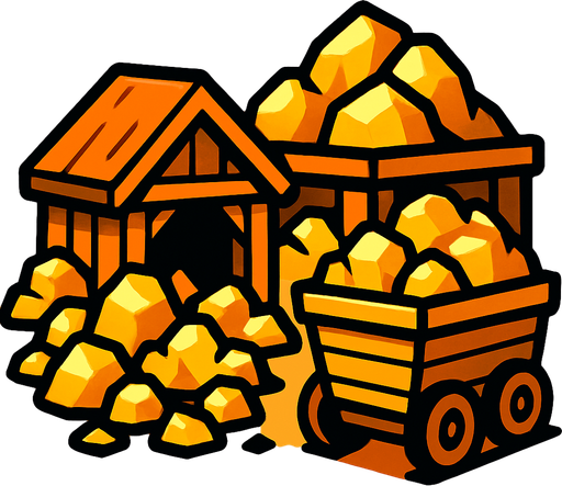 gold mines.
In-Game asset.  2d.  High contrast.  No shadows