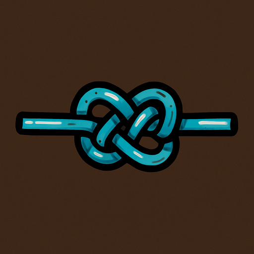 Tel düğüm.
In-Game asset.  2d.  High contrast.  No shadows