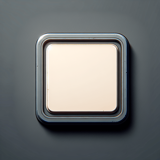 A modern clean empty rectangular button.
Single Game Texture. In-Game asset. 2d. Blank background. High contrast. No shadows.