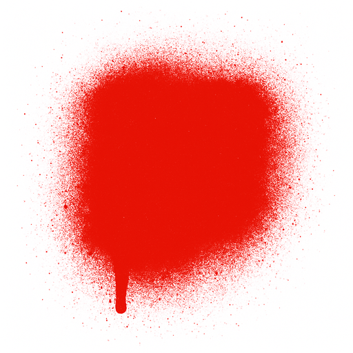 RED SPRAYED PAİNT.
In-Game asset.  2d.  High contrast.  No shadows