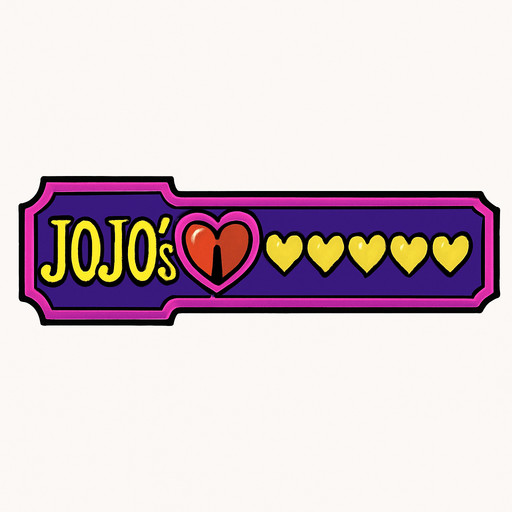 Barra de vida jojo's.
In-Game asset.  2d.  High contrast.  No shadows