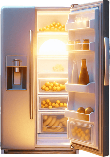 buzdolabı kapakları açık