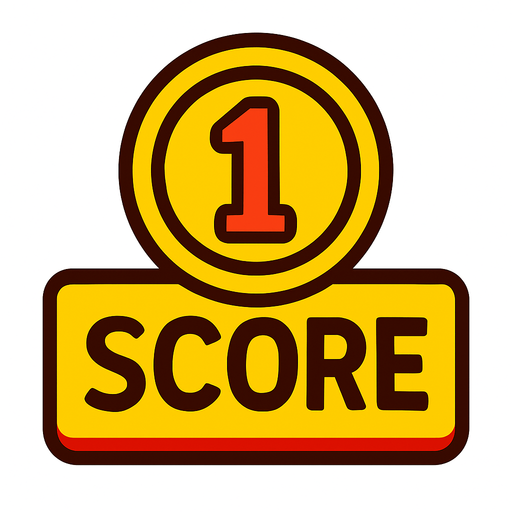 Icono de puntaje.
In-Game asset.  2d.  High contrast.  No shadows