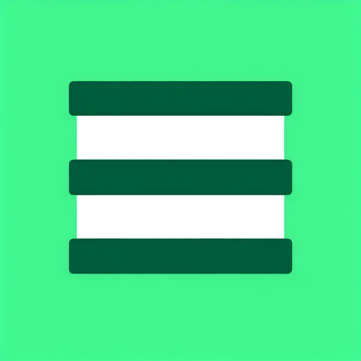 2 simple large plain horizontal green stripes.