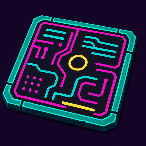 piso tecnologico neon.
In-Game asset.  2d.  High contrast.  No shadows