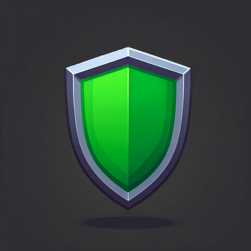 in-game asset. 2d. shield graphic green. blank background. minimalistic flat graphic. Single Game Texture. In-Game asset. 2d. High contrast. No shadows..
Single Game Texture. In-Game asset. 2d. Blank background. High contrast. No shadows.