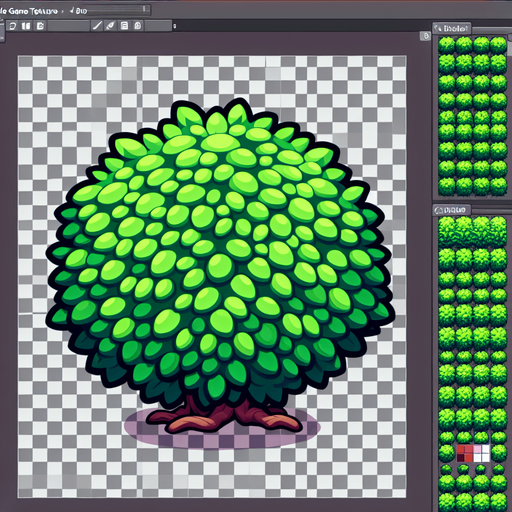 bushes.
Single Game Texture. In-Game asset. 2d. Blank background. High contrast. No shadows.