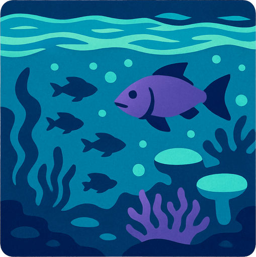 ocean under.
In-Game asset.  2d.  High contrast.  No shadows