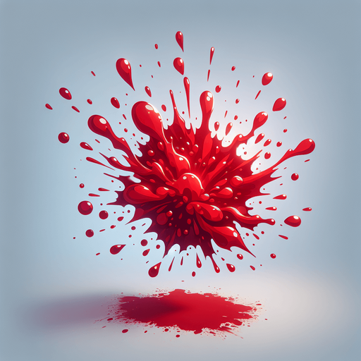 exploiding blood.
Single Game Texture. In-Game asset. 2d. Blank background. High contrast. No shadows.