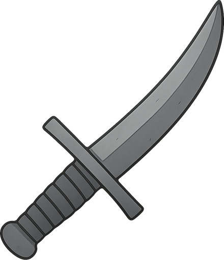 Gray dagger from medevil 
. No background. Transparent background. Blank background. No shadows. 2d. In-Game asset. flat