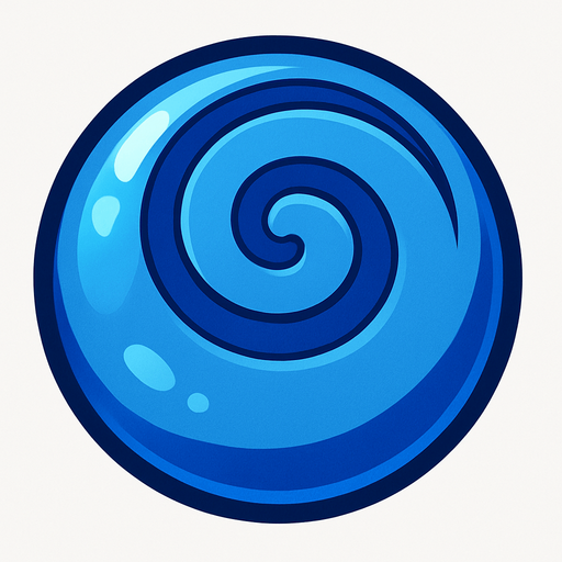 circle blue candy.
In-Game asset.  2d.  High contrast.  No shadows
