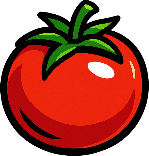 Tomate.
In-Game asset.  2d.  High contrast.  No shadows