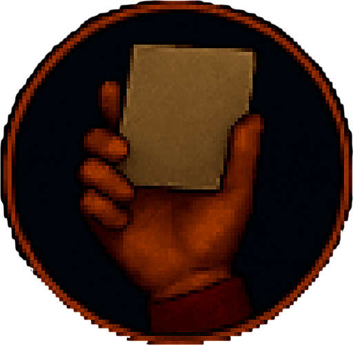 A hand with a piece of opaque plastic