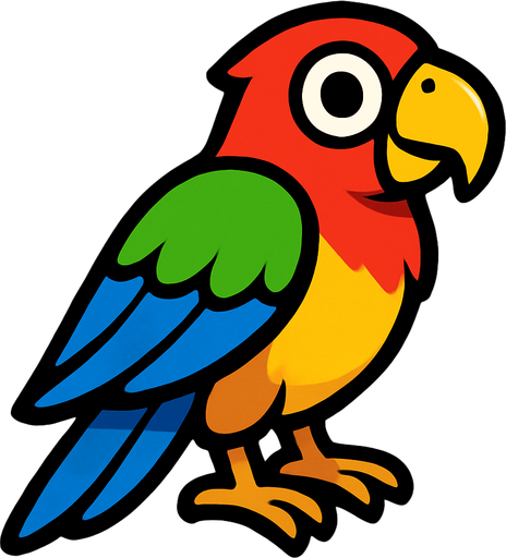parrot.
In-Game asset.  2d.  High contrast.  No shadows