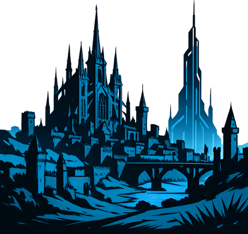 anime image realistic ghotic medieval futuristic landscape from distance add clear blue sky day
In-Game asset.  2d.  High contrast.  No shadows.
In-Game asset.  2d.  High contrast.  No shadows