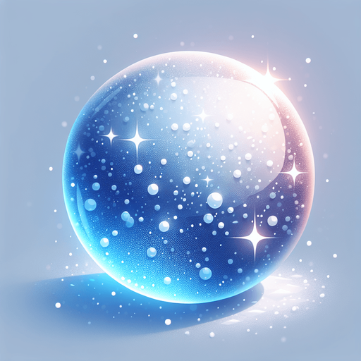 Frozen round ball sparkling with effects.
Single Game Texture. In-Game asset. 2d. Blank background. High contrast. No shadows.