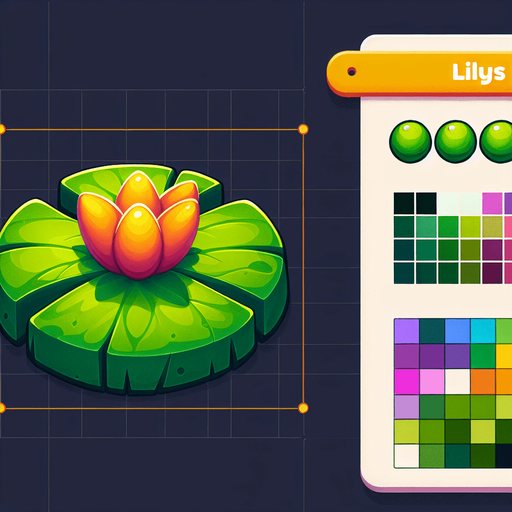 Cartoon lilypad
Single Game Texture. In-Game asset. 2d. Blank background. High contrast. No shadows.