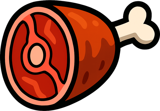 meat.
In-Game asset.  2d.  High contrast.  No shadows