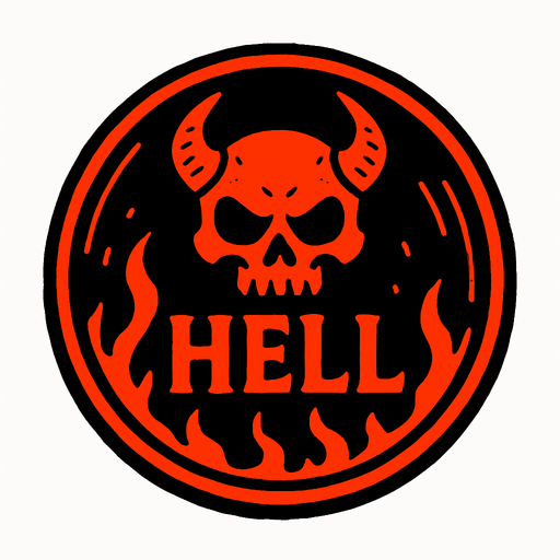 hell coin.
In-Game asset.  2d.  High contrast.  No shadows