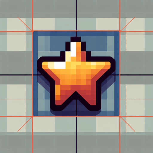 small star.
Single Game Texture. In-Game asset. 2d. Blank background. High contrast. No shadows.