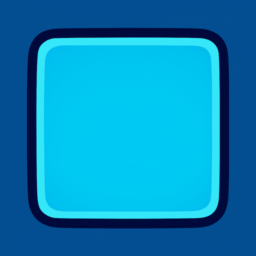 cuadrado celeste.
In-Game asset.  2d.  High contrast.  No shadows