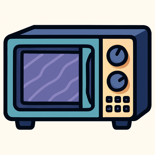 microwave.
In-Game asset.  2d.  High contrast.  No shadows