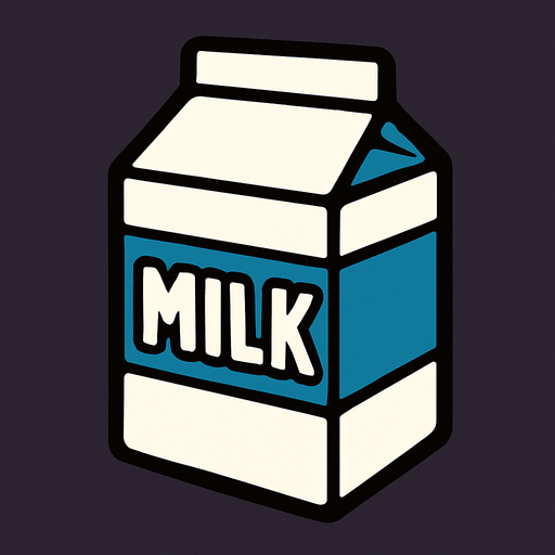 Milk.
In-Game asset.  2d.  High contrast.  No shadows