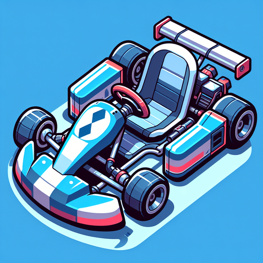 2d kart.
Single Game Texture. In-Game asset. 2d. Blank background. High contrast. No shadows.