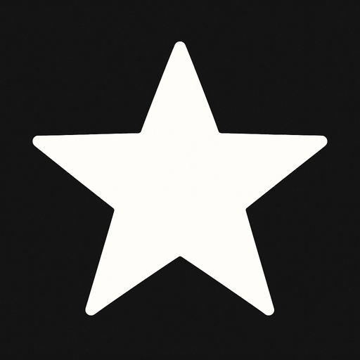 a white star.
In-Game asset.  2d.  High contrast.  No shadows