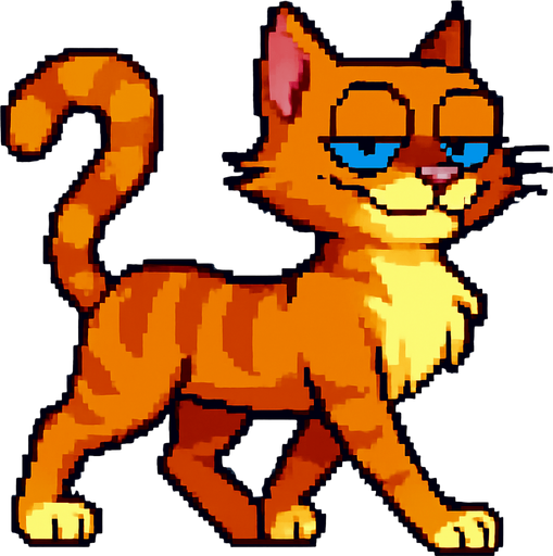 cambia la posicion de las piernas como si hubiese dado un paso con el mismo estilo pixel art