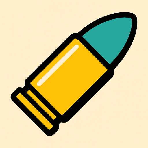 Bala.
In-Game asset.  2d.  High contrast.  No shadows