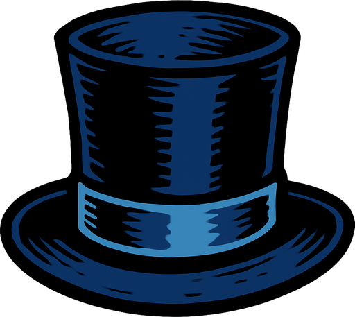 Top hat.
In-Game asset.  2d.  High contrast.  No shadows
