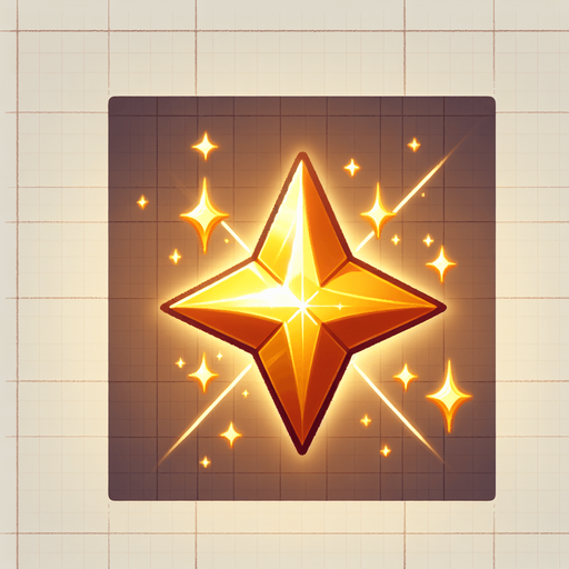 single gold sparkle.
Single Game Texture.  In-Game asset.  2d.  Blank background.  High contrast.  No shadows