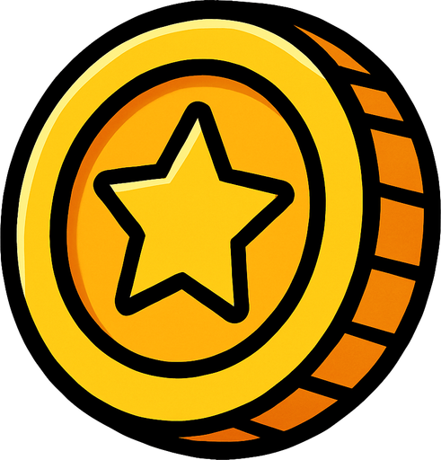 Coin.
In-Game asset.  2d.  High contrast.  No shadows