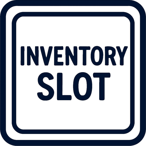 Inventory Slot.
In-Game asset.  2d.  High contrast.  No shadows