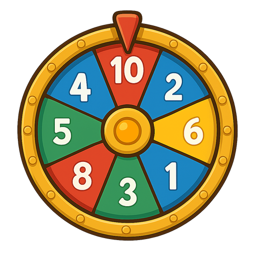 Wheel of fortune without the stand.
In-Game asset.  2d.  High contrast.  No shadows