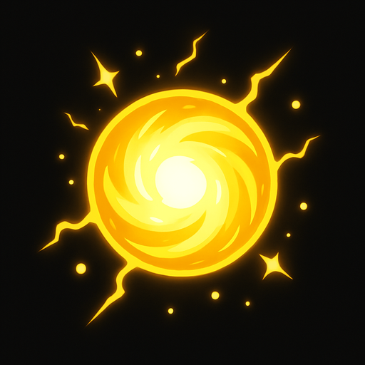 orbe de luz.
In-Game asset.  2d.  High contrast.  No shadows