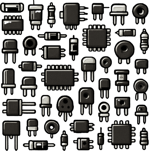 Metal con pequeños componentes de electrónica, ocupar toda la imagen, visto desde arriba.
In-Game asset.  2d.  High contrast.  No shadows