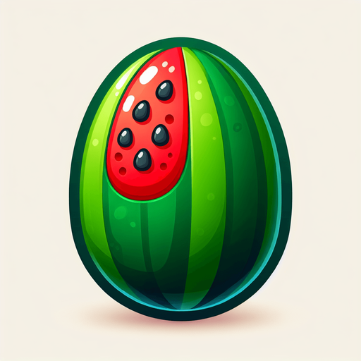 watermelon,cartoon,2d,blank background.
Single Game Texture.  In-Game asset.  2d.  Blank background.  High contrast.  No shadows