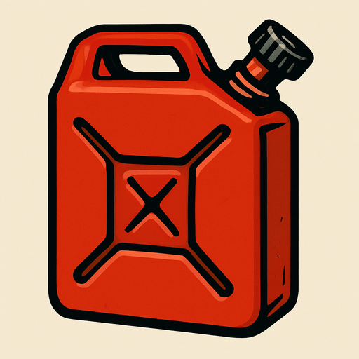 Kirmizi benzin bidonu.
In-Game asset.  2d.  High contrast.  No shadows