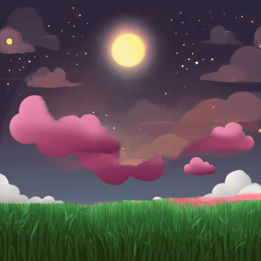 make the clouds to a dark pink and the plain dark