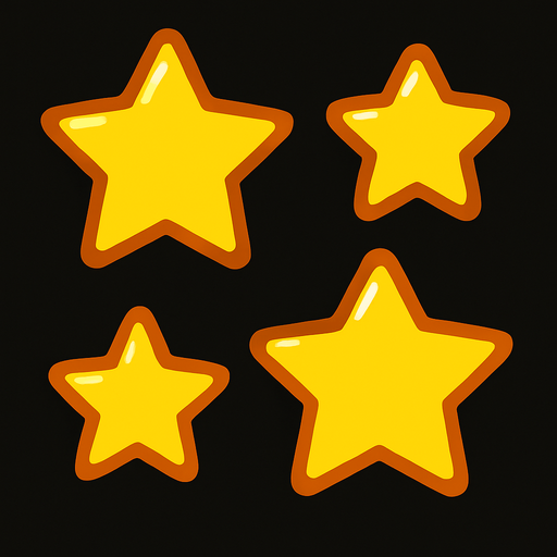 Stars.
In-Game asset.  2d.  High contrast.  No shadows
